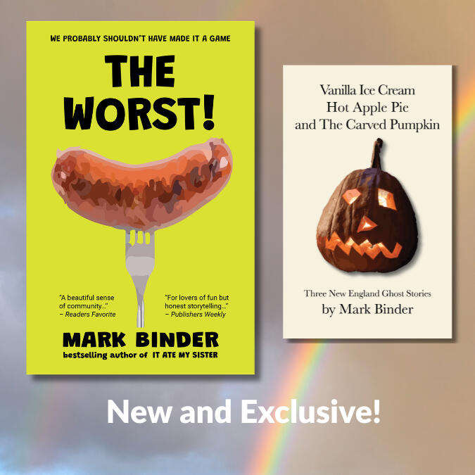 Double Book Launch THE WORST and VANILLA ICE CREAM, HOT APPLE PIE, AND THE CARVED PUMPKIN